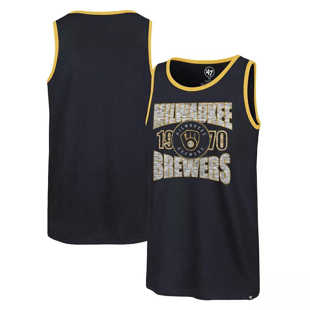 Men's '47 Navy Milwaukee Brewers Upload Franklin Tank Top, Size: Large, Blue Product Image