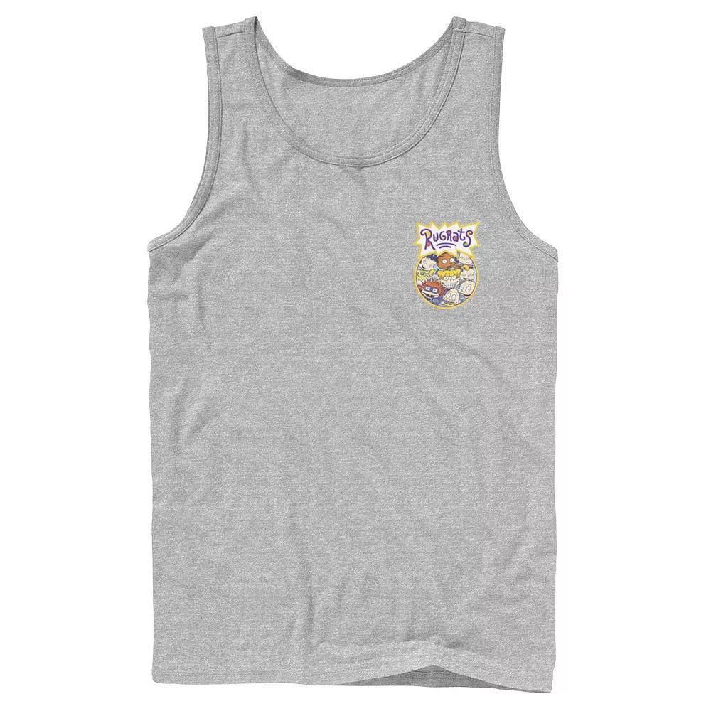 Men's RugRats Character Circle Logo Tank Top, Boy's, Size: Large, Athletic Grey Product Image