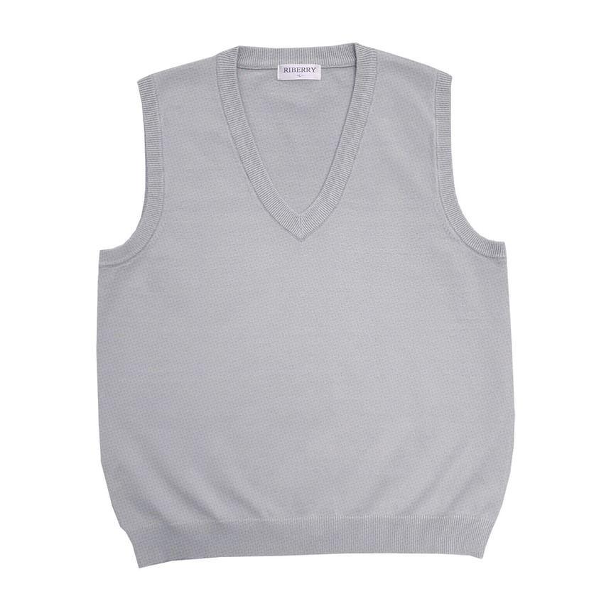 V-Neck Sleeveless Knitted Vest Product Image