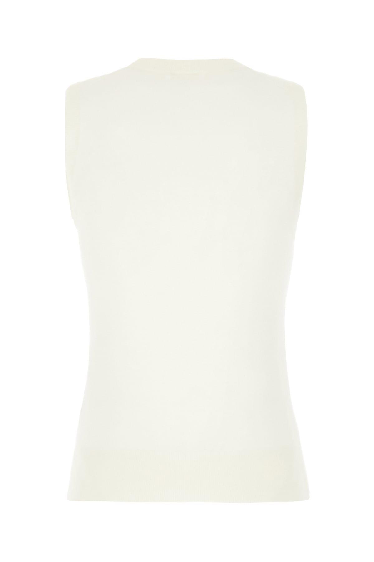CHLOÉ Ivory Wool Top In Iconic Milk Product Image