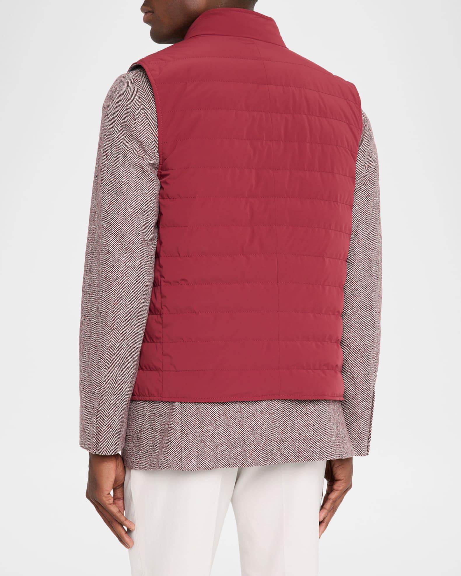 Men's Quilted Nylon Snap-Front Vest Product Image