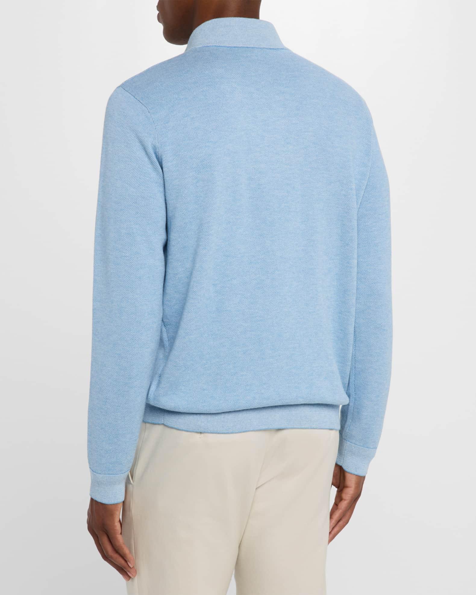 Mens Birdseye Knit Quarter-Zip Sweater Product Image