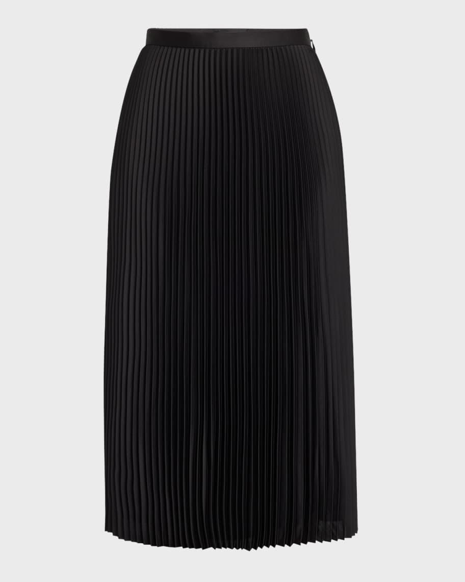 Satin Pleated Skirt Product Image