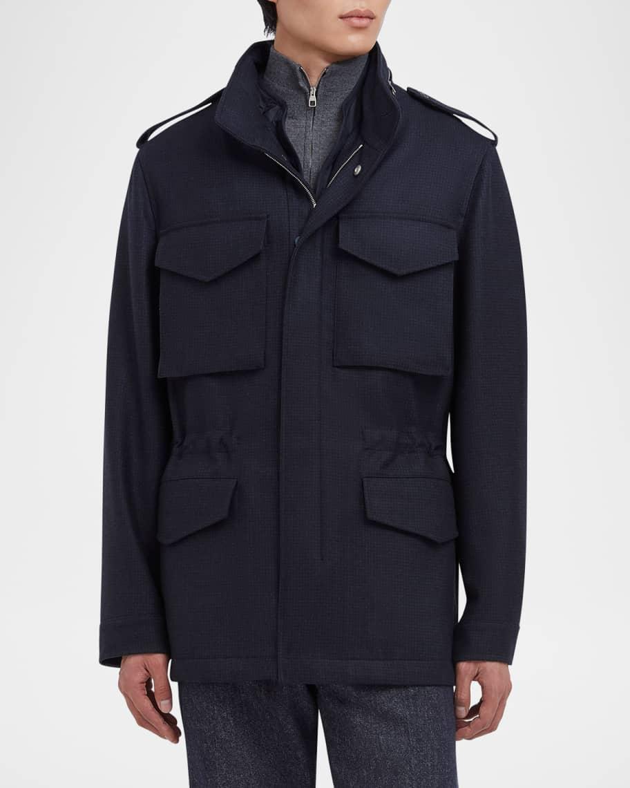 Mens Wool Field Jacket with Detachable Liner Product Image