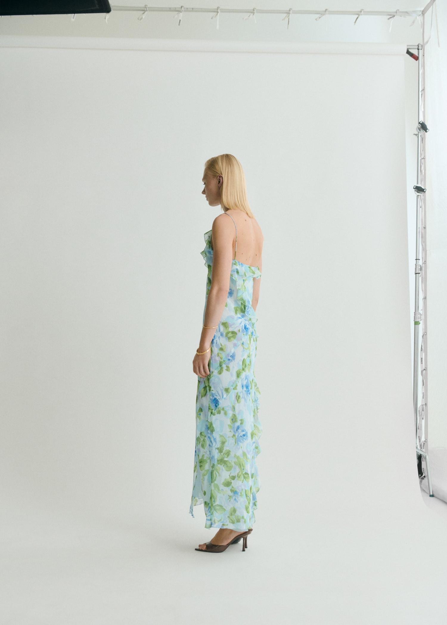 Ruffled floral print dress - Women | MANGO USA Product Image