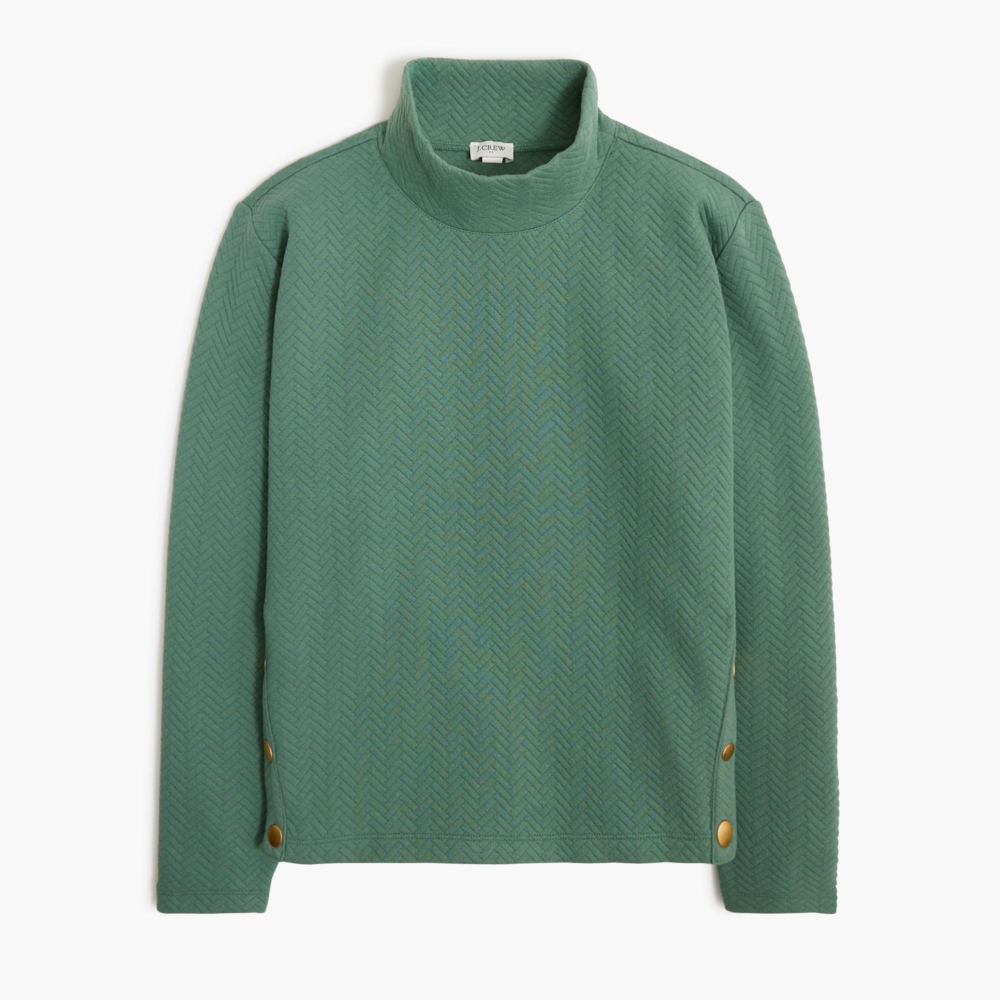 Herringbone mockneck sweatshirt Product Image