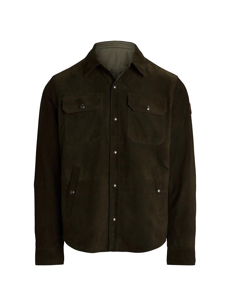 Mens Suede Reversible Shirt Jacket Product Image