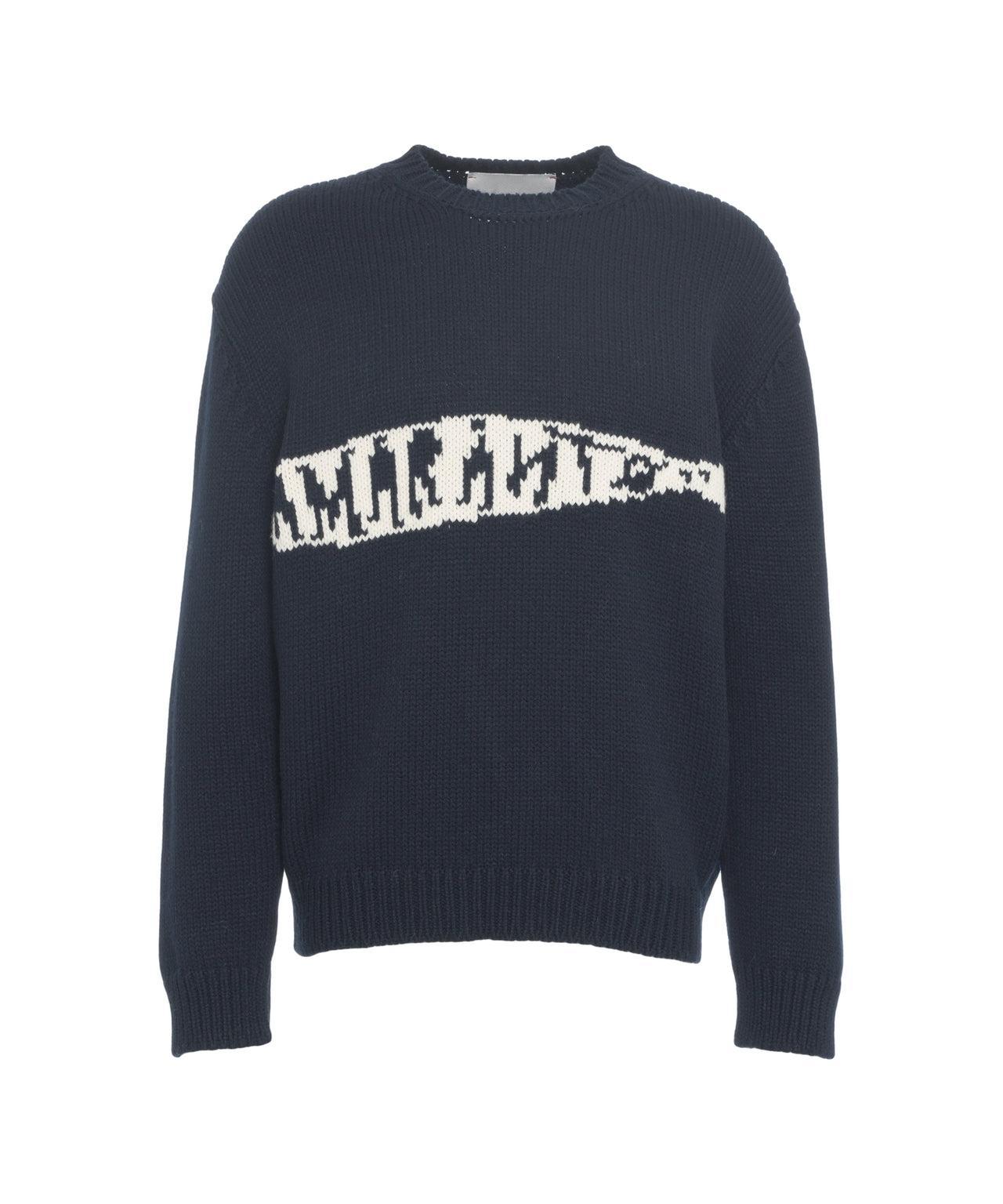 Sweater with intarsia logo Product Image