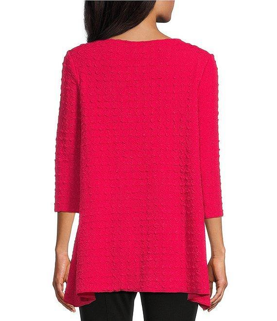 Slim Factor by Investments Crew Neckline Asymmetrical Hem Top Product Image