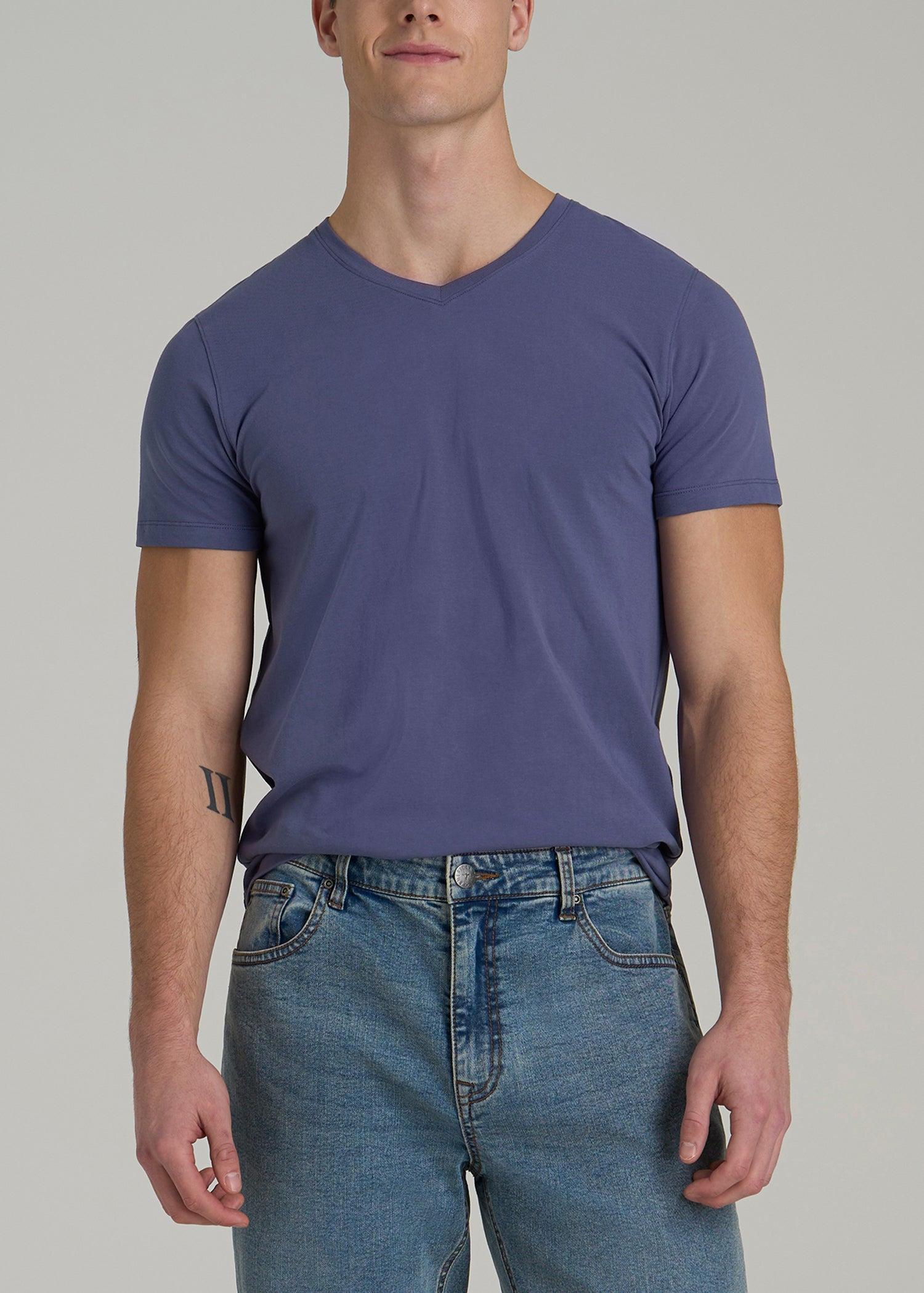 The Essential MODERN-FIT V-Neck Tee for Tall Men in Future Dusk Product Image