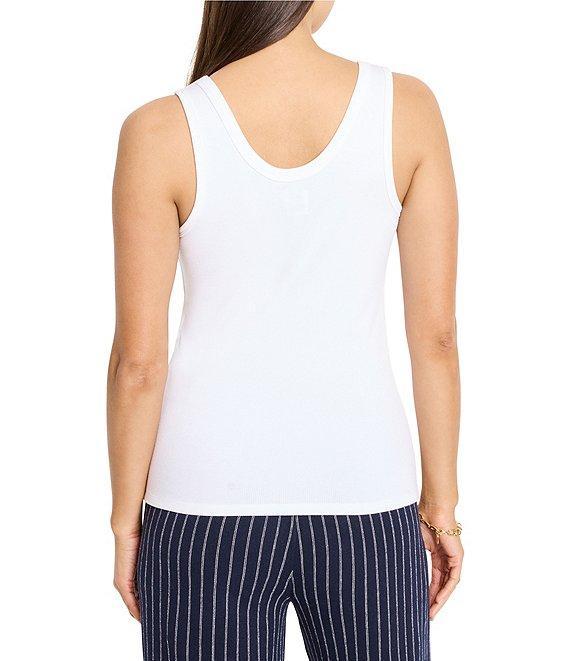 NIC + ZOE Shimmer Trimmed Scoop Neck Sleeveless Tank Product Image