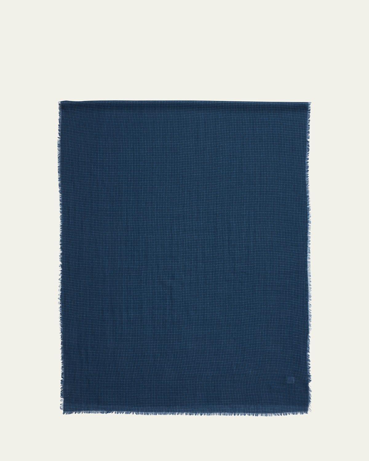 Mens Cashmere Tonal Check Scarf Product Image
