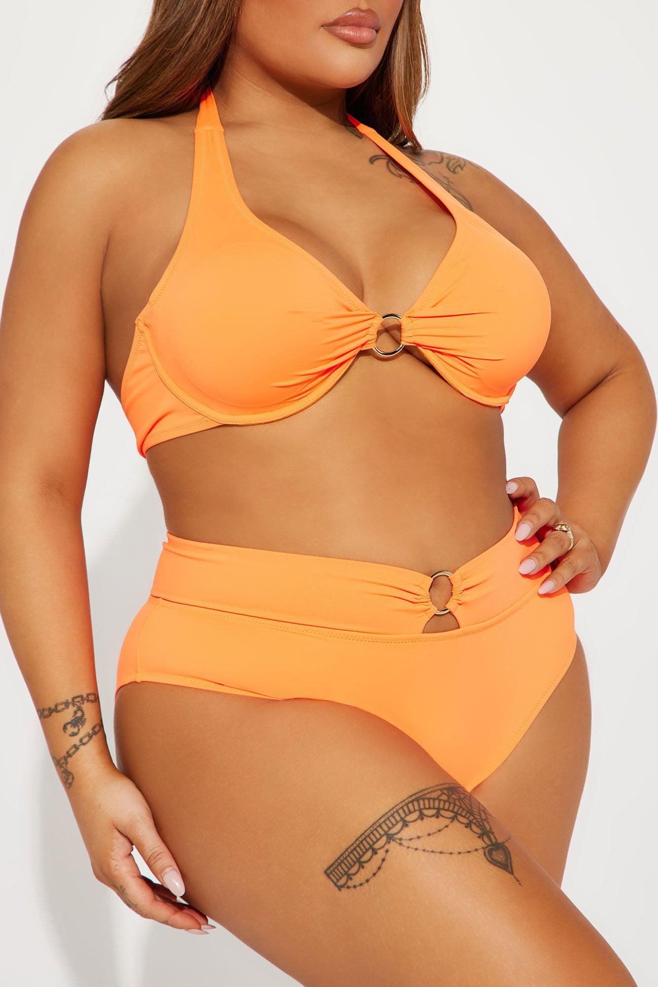 Adventures At The Beach 2 Piece Bikini - Neon Orange Product Image