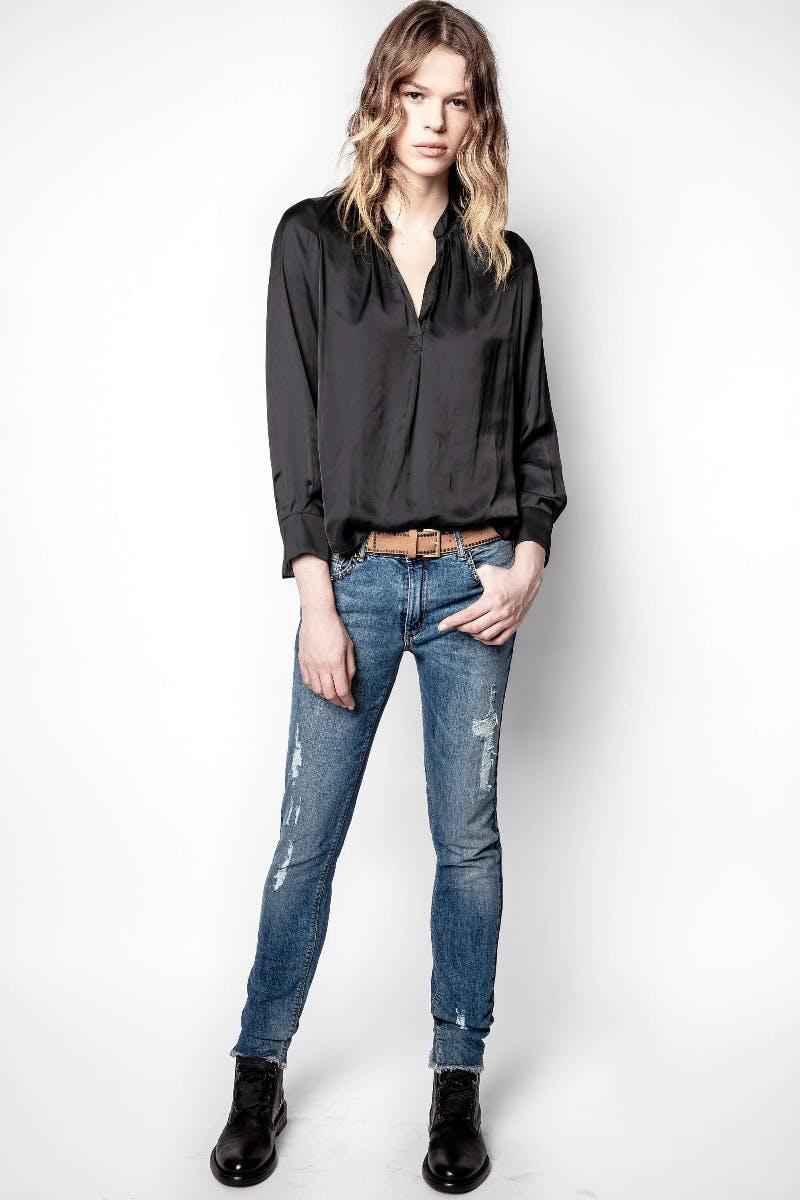 Tink Satin Blouse Product Image