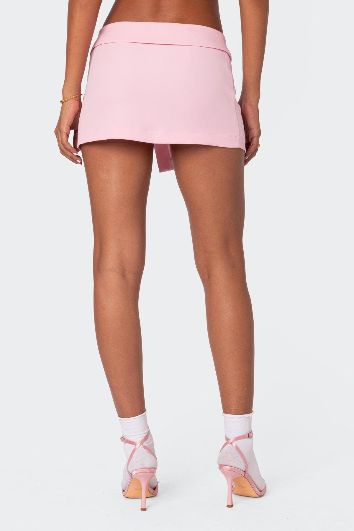 Selena Asymmetric Wrap Mini Skirt Product Image