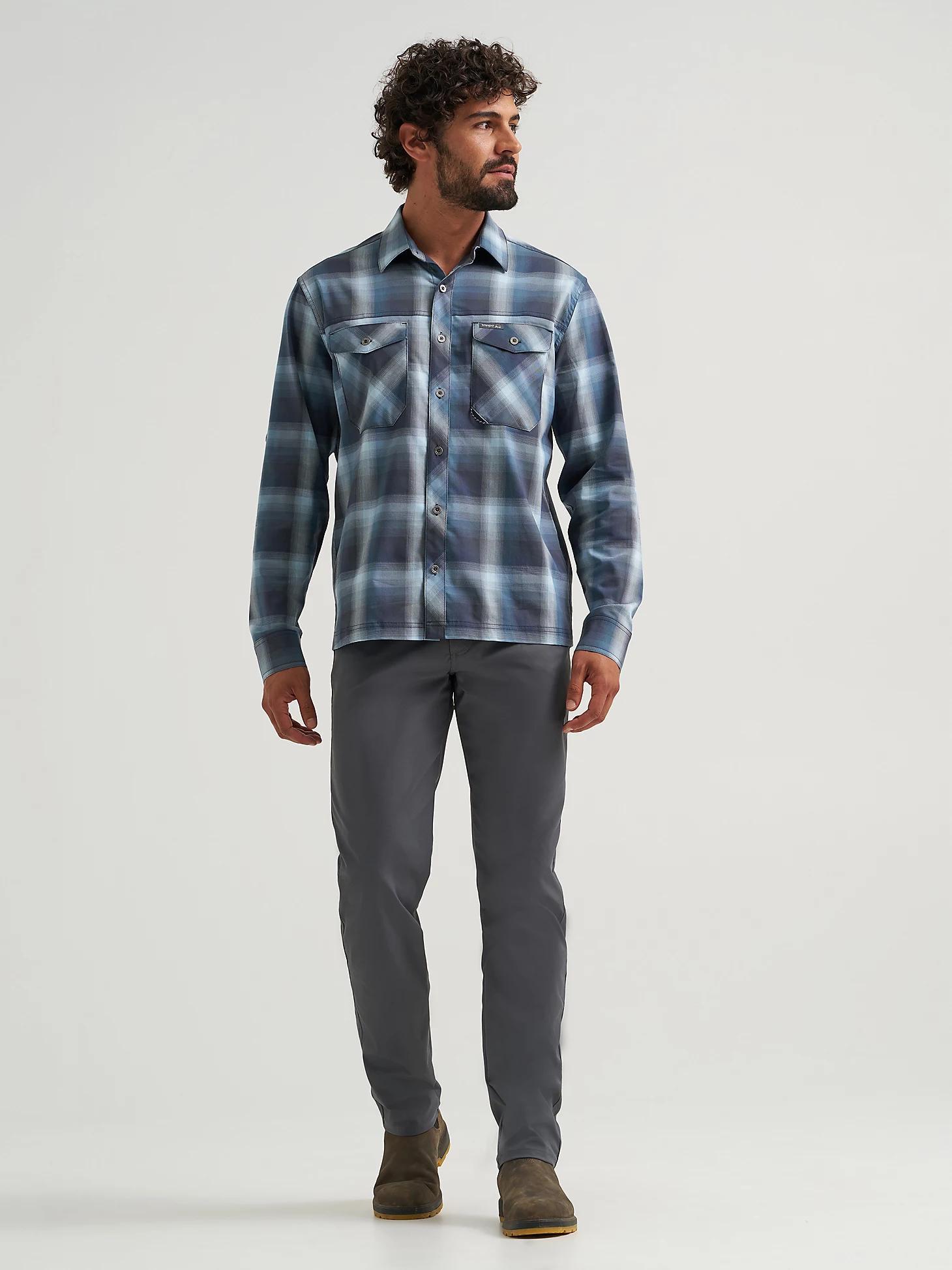 Men's Outdoor Stretch Plaid Shirt | Men's SHIRTS | Wrangler® Product Image