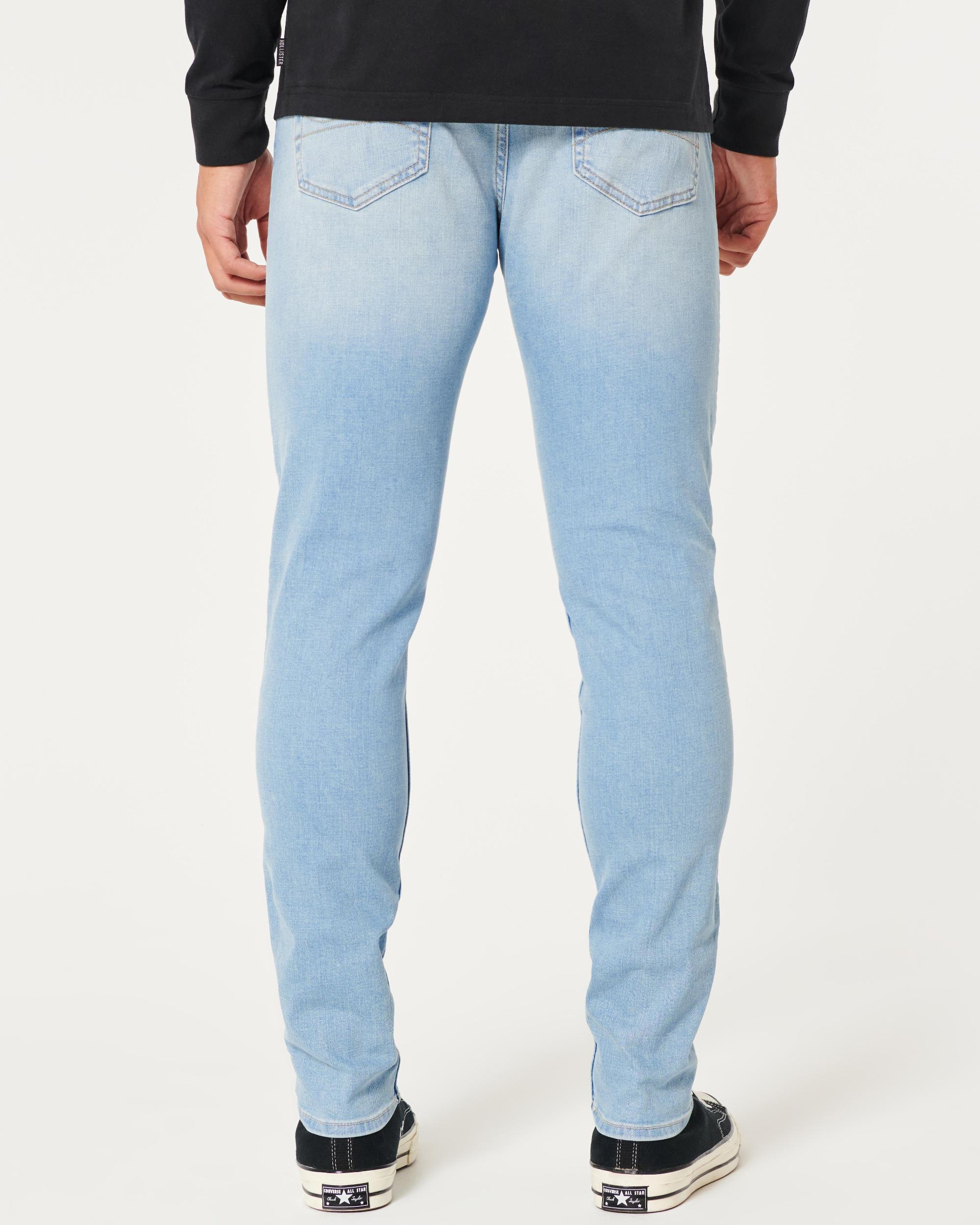 Light Wash Athletic Skinny Jeans Product Image