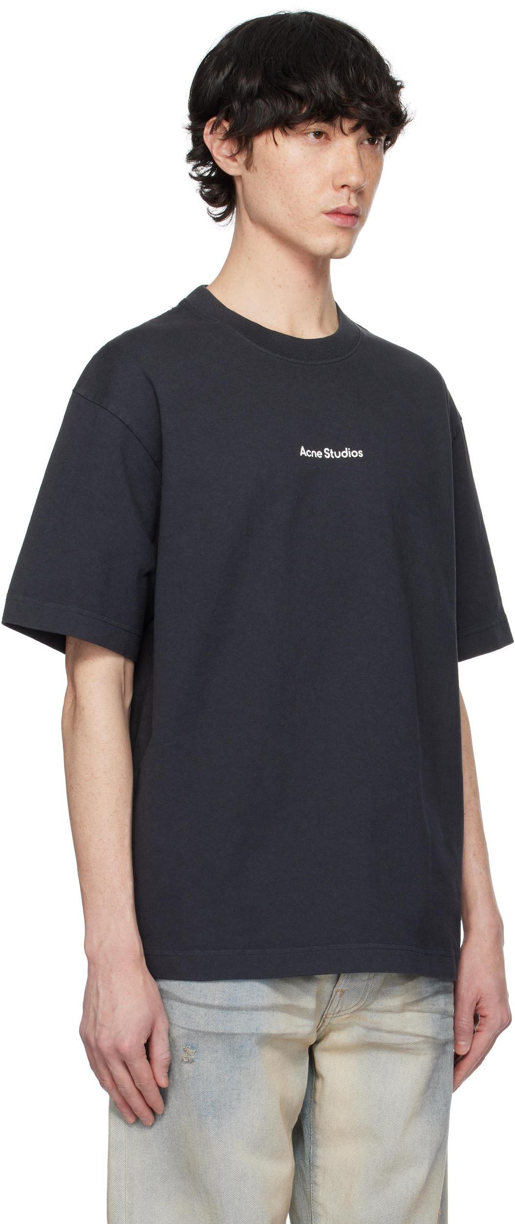 ACNE STUDIOS Oversize Logo T-shirt In 900 Black Product Image