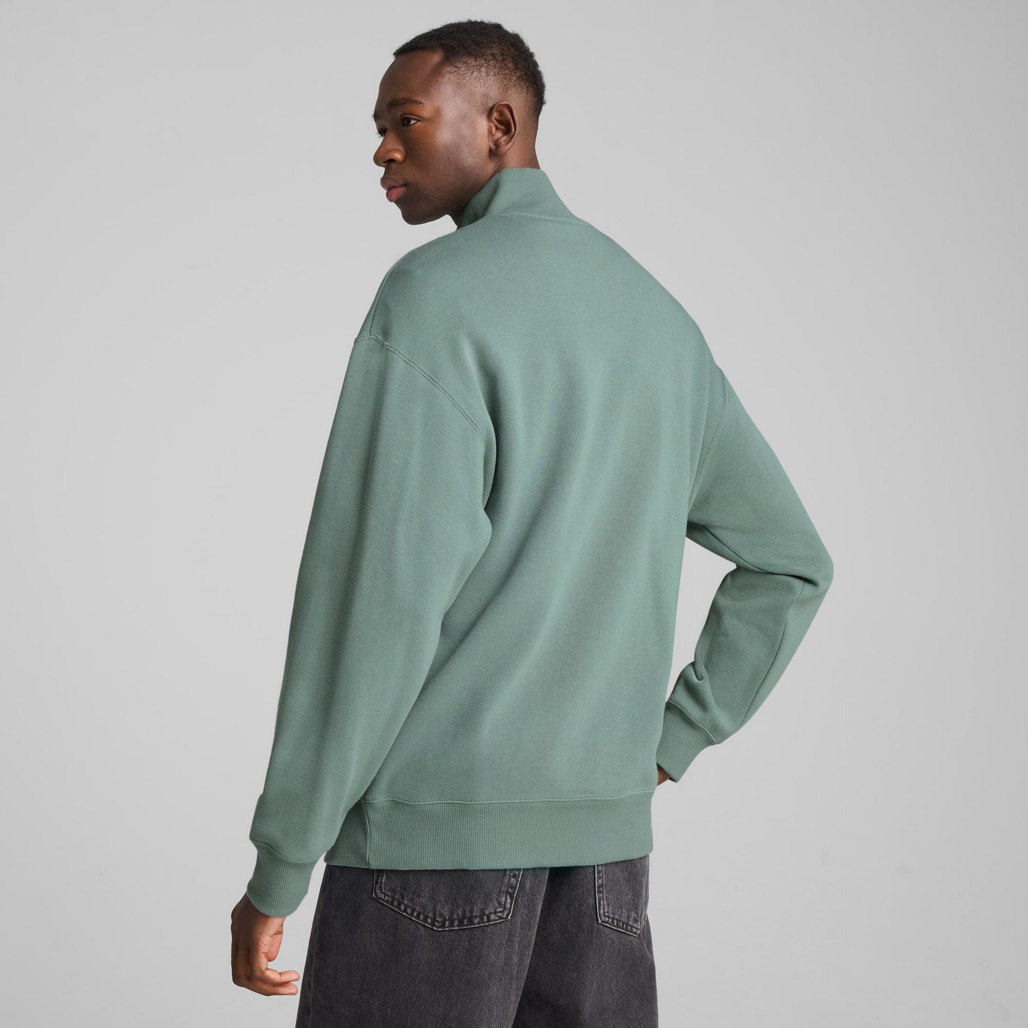 WARDROBE ESSENTIALS Men's Relaxed Half-Zip Crew Product Image