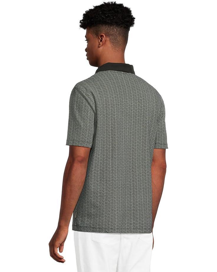 Men's Armani Exchange Micro Allover Printed Pique Polo Product Image