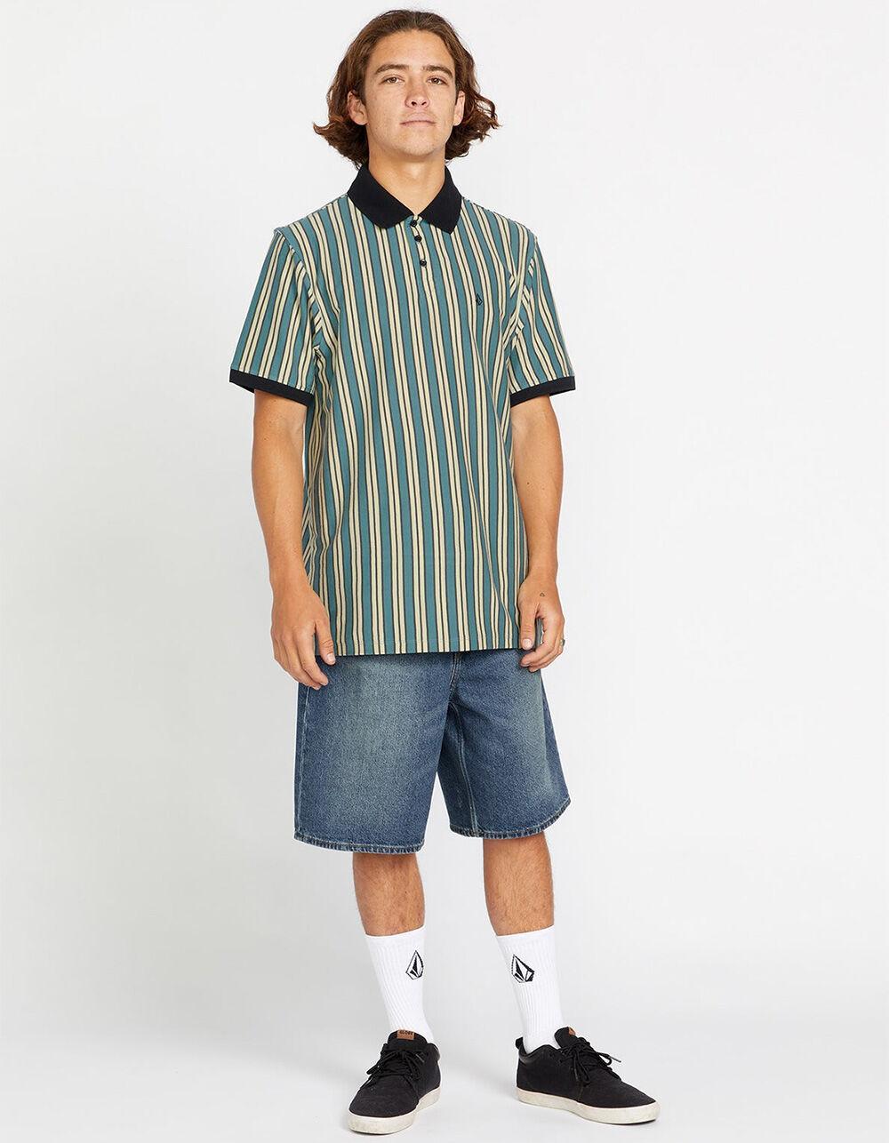 VOLCOM Striker Stone Mens Polo Shirt - BLUE COMBO Product Image