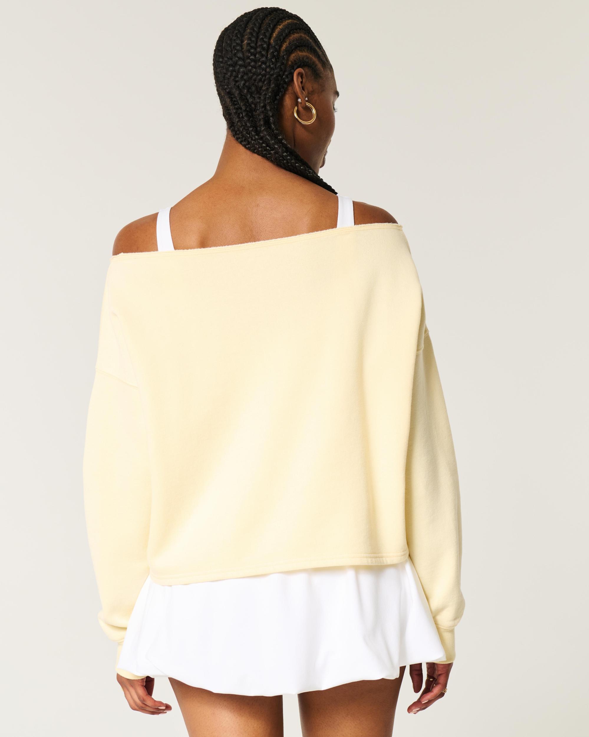Easy Double Off-the-Shoulder Sweatshirt Product Image