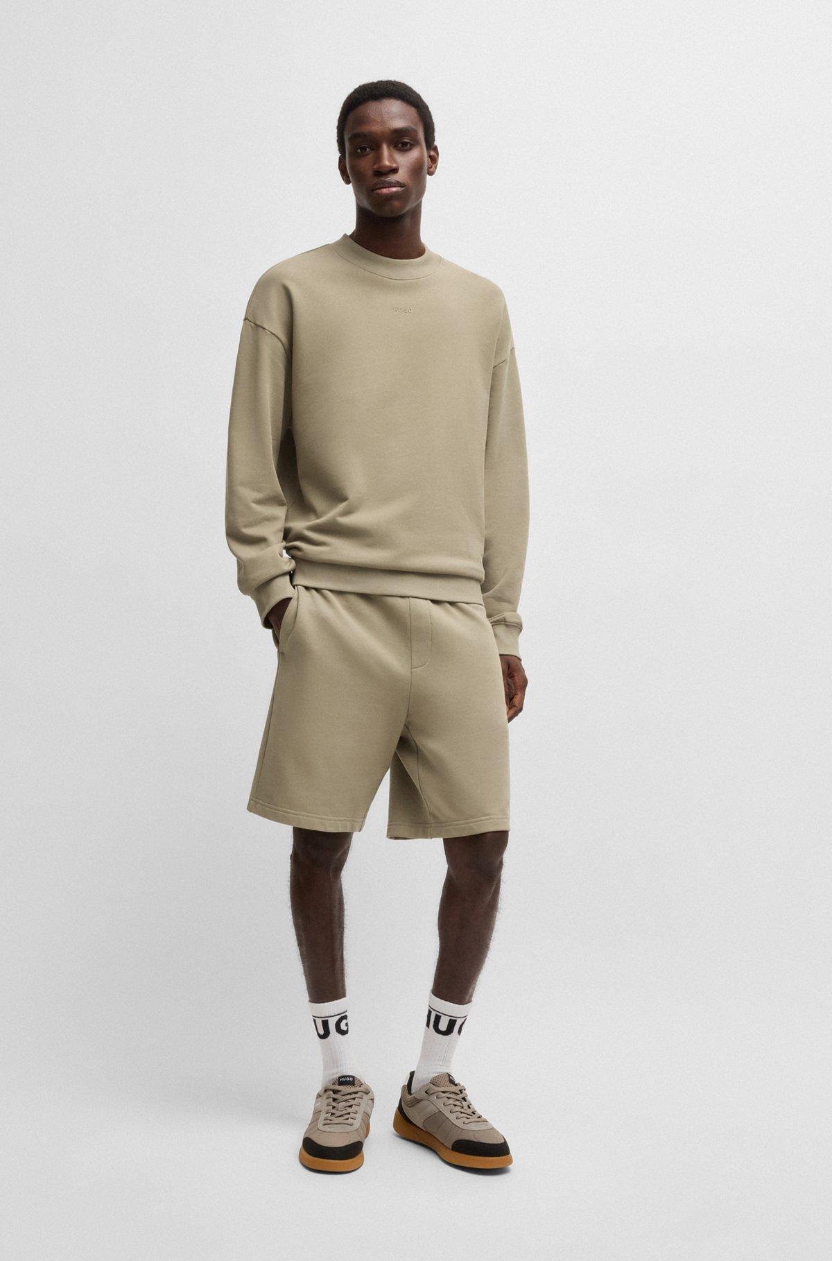 Relaxed-fit shorts in cotton terry with logo print Product Image
