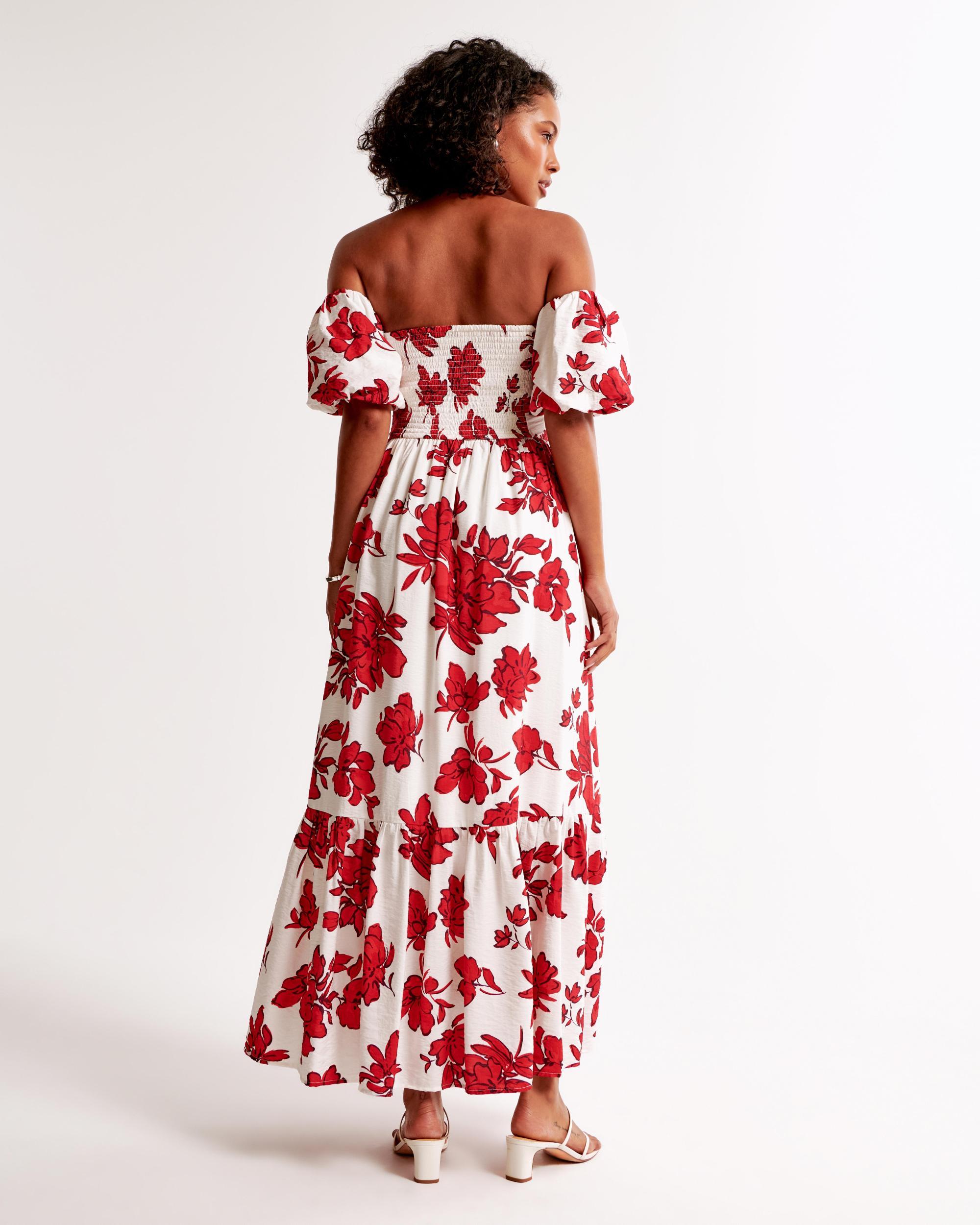 The A&F Emerson Off-The-Shoulder Maxi Dress Product Image