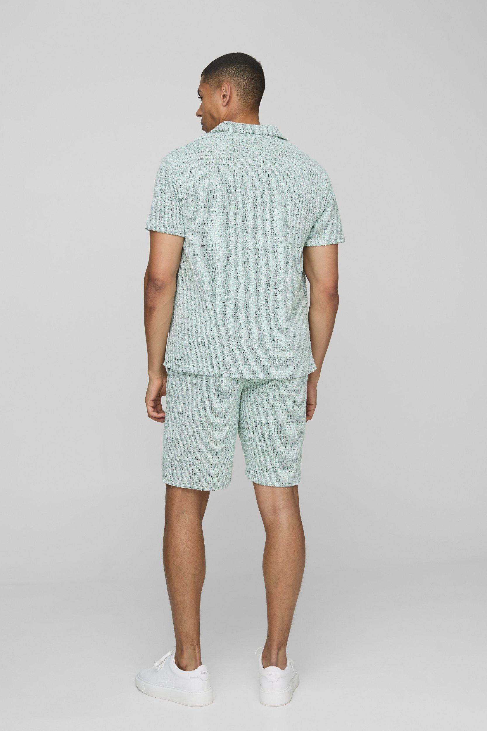 Regular Short Sleeve Shirt & Comfort Short Set | boohooMAN USA Product Image