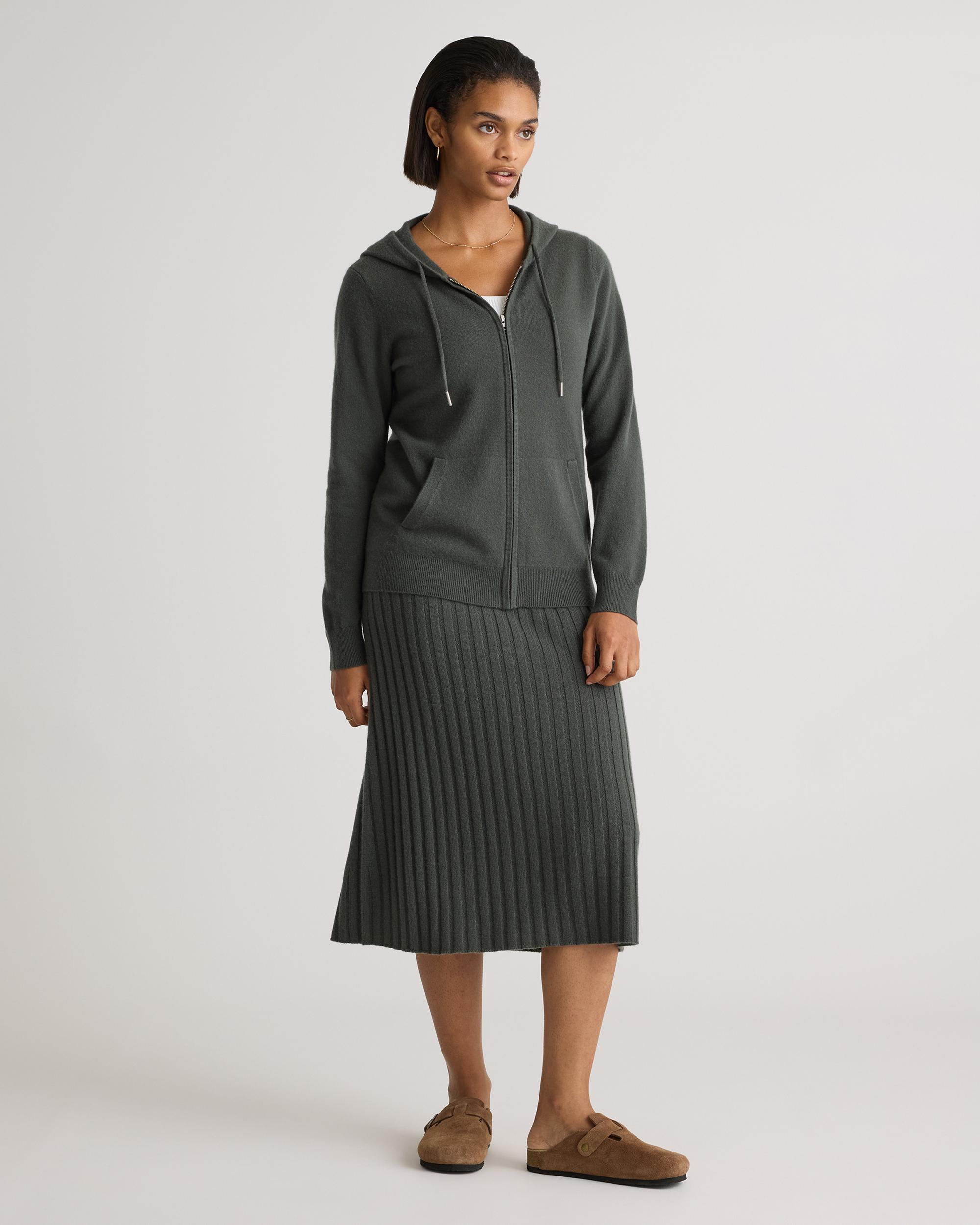 Quince | Women's Mongolian Cashmere Full-Zip Hoodie Size XS Product Image