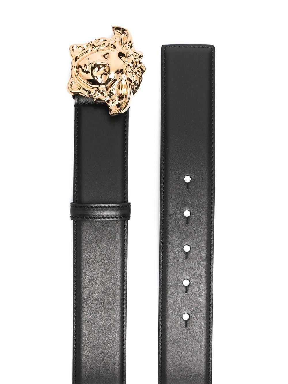 VERSACE La Medusa Leather Belt Man Belt Black Size 39.5 Calfskin Product Image