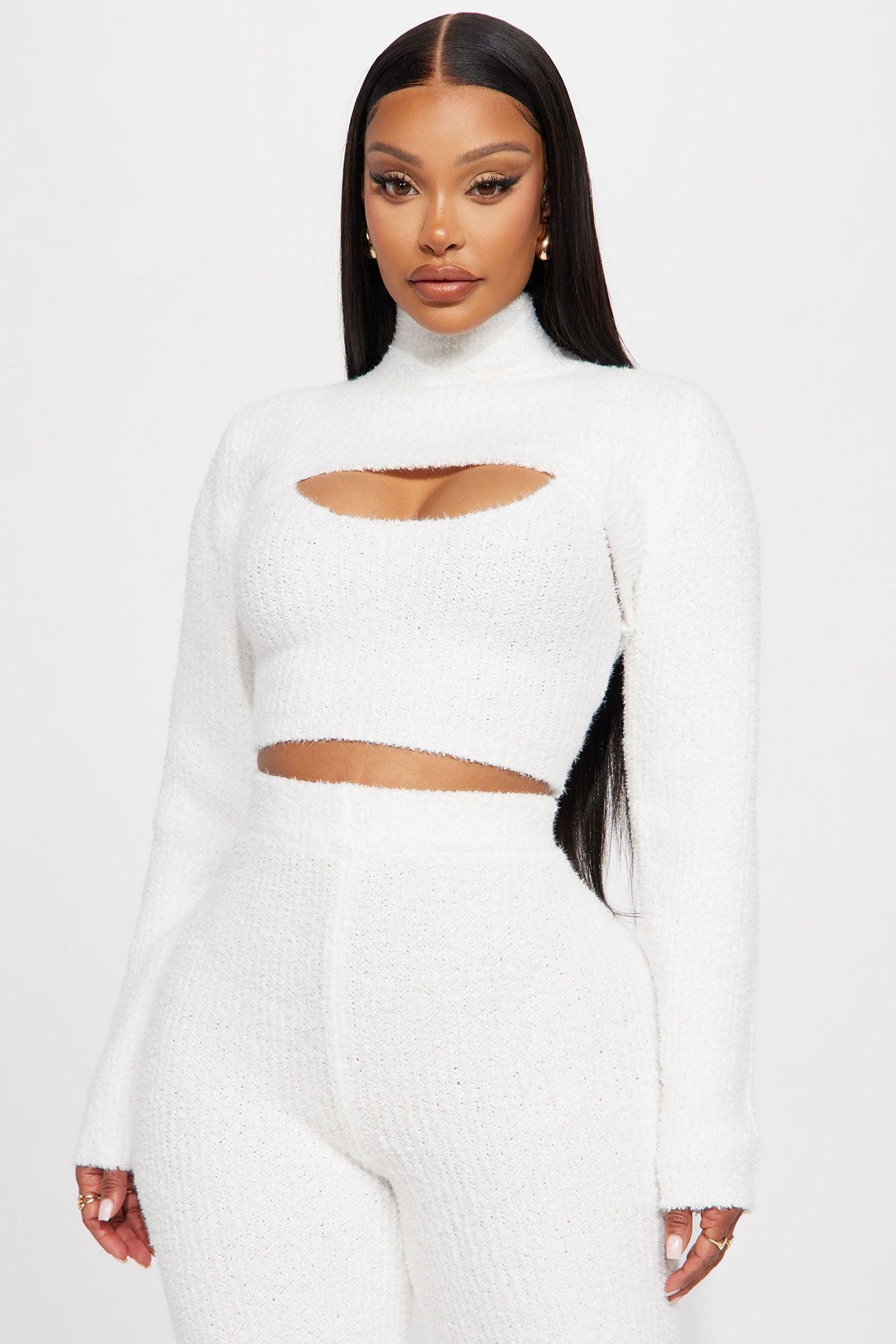 Feeling Cozy 3 Piece Pant Set - White Product Image