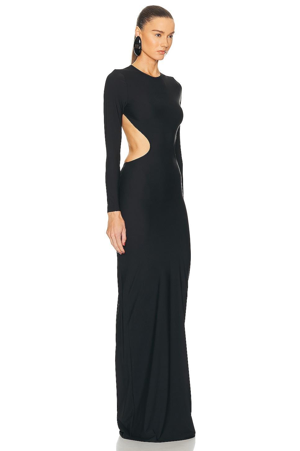 Balenciaga Cut Out Maxi Dress Black. (also in ). Product Image