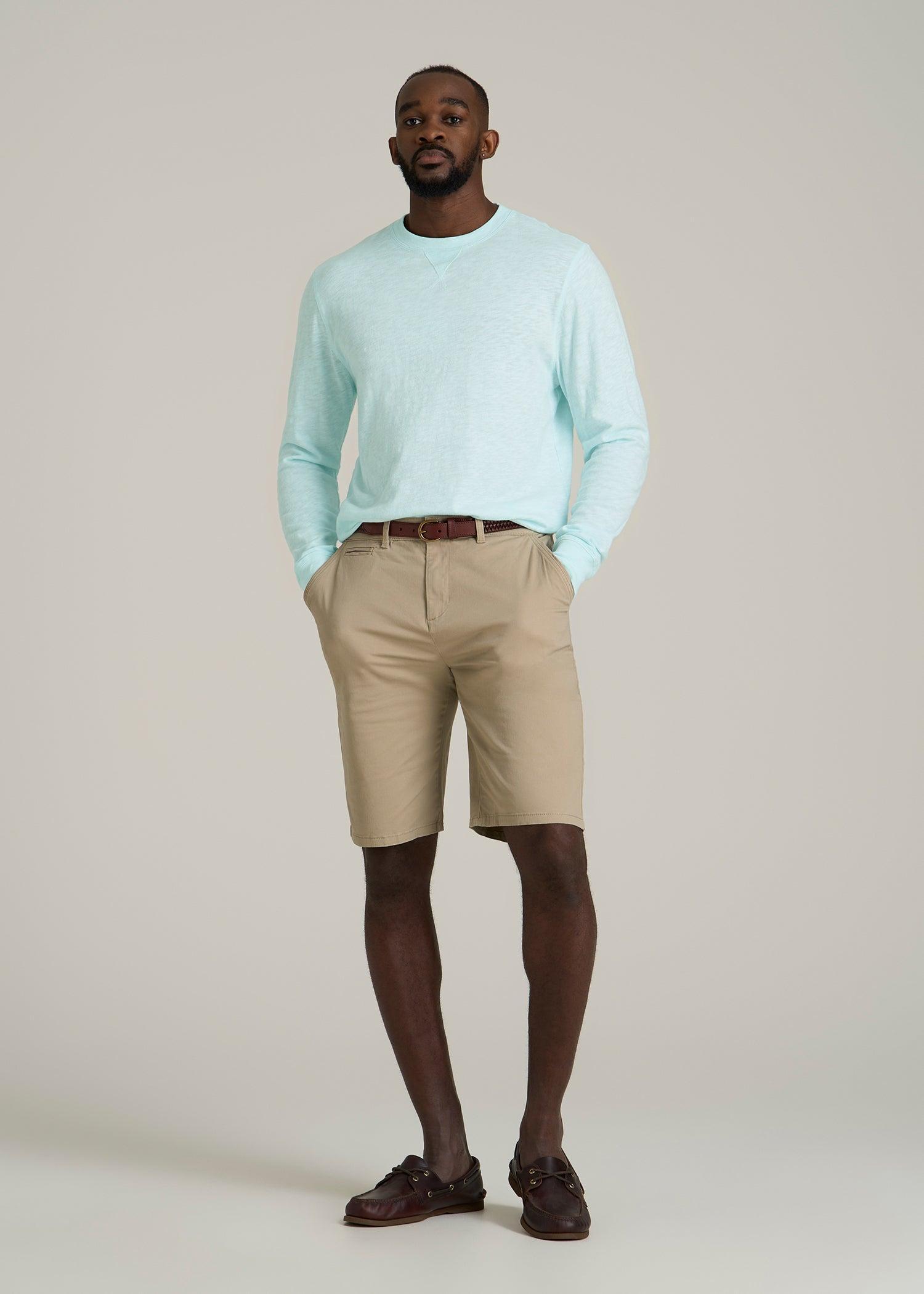 Sunwashed Slub Crewneck for Tall Men in Saltwater Product Image