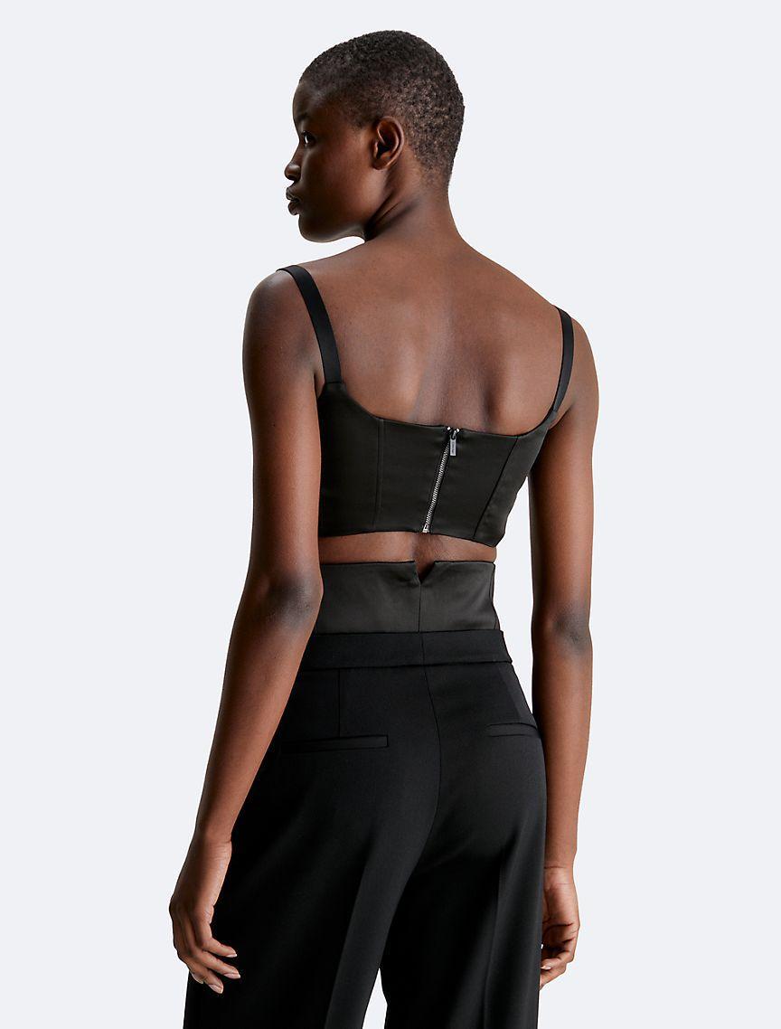 Tux Satin Corset Top Product Image