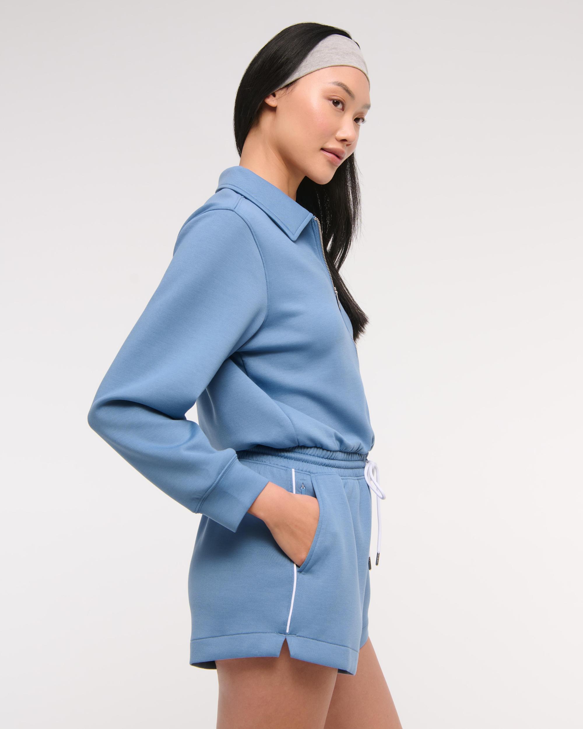 YPB neoKNIT Long-Sleeve Half-Zip Romper Product Image