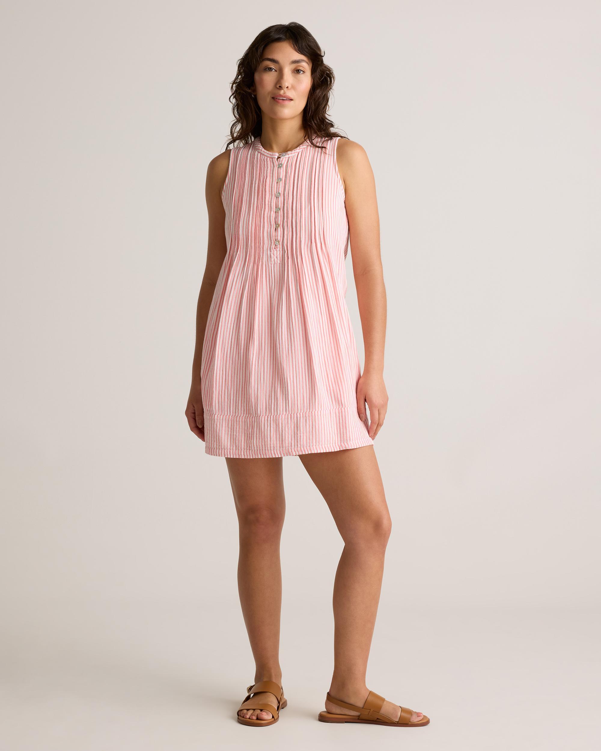 Quince | Women's Gauze Sleeveless Swing Dress Size XS, Organic Cotton Product Image