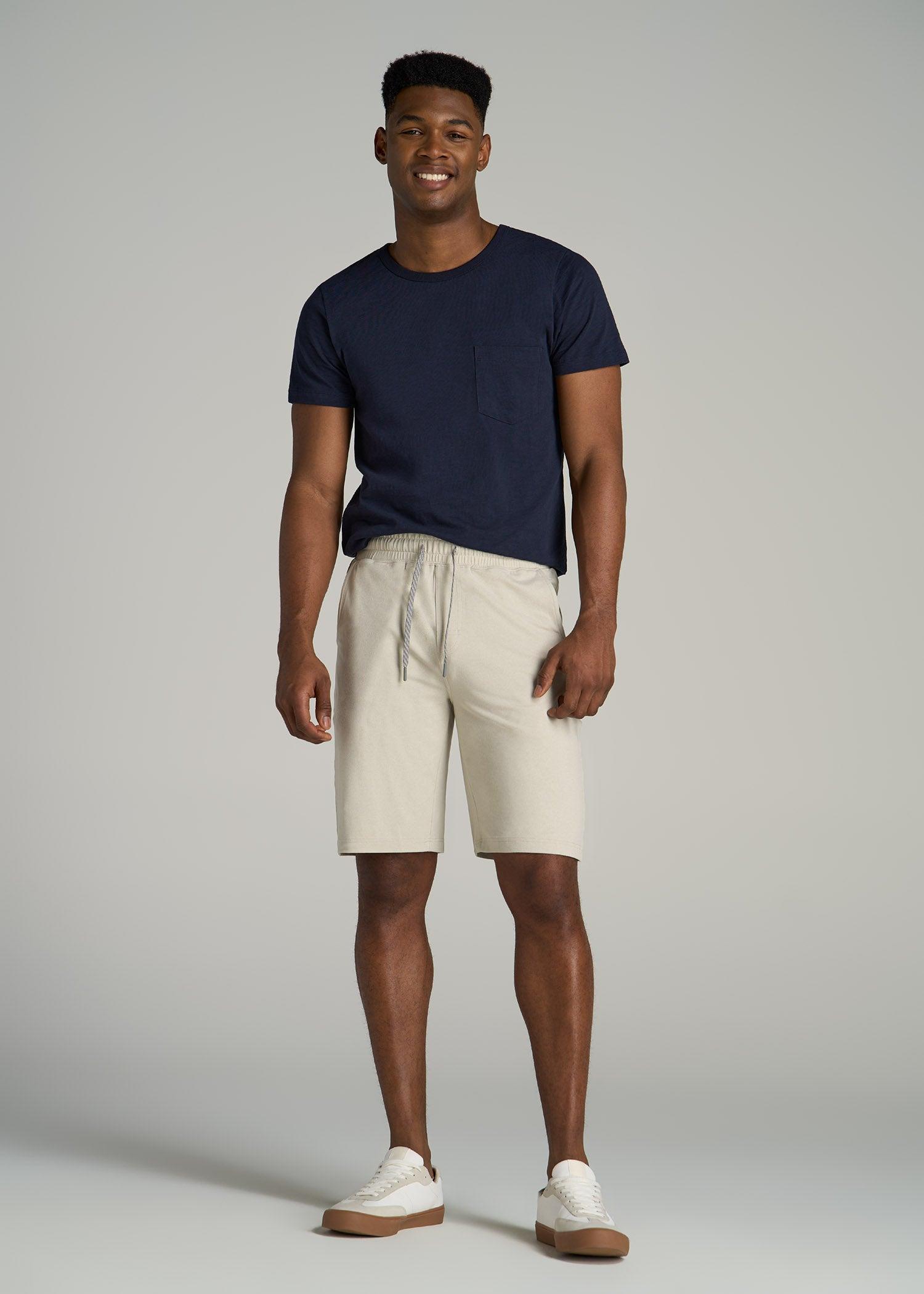 Weekender Stretch Lounge Shorts for Tall Men in Black Product Image
