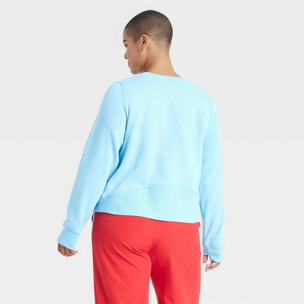 Womens Crewneck Graphic Sweatshirt - All In Motion Blue XS Product Image