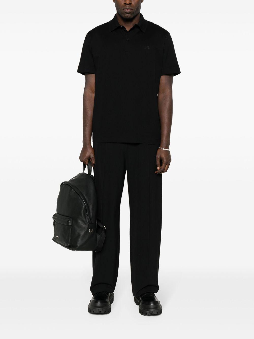 embroidered-monogram cotton polo shirt Product Image