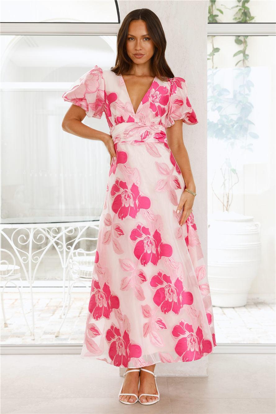 Electric Rose Maxi Dress Pink Product Image