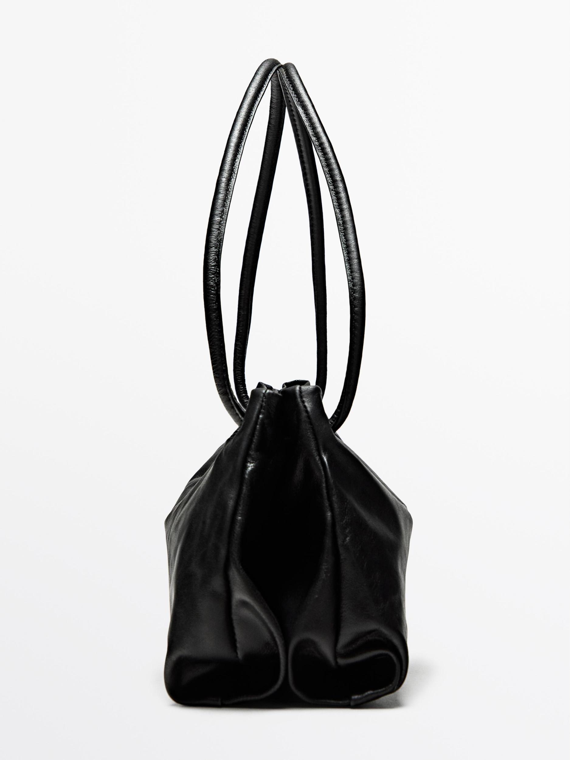 Small nappa leather bag with compartments Product Image