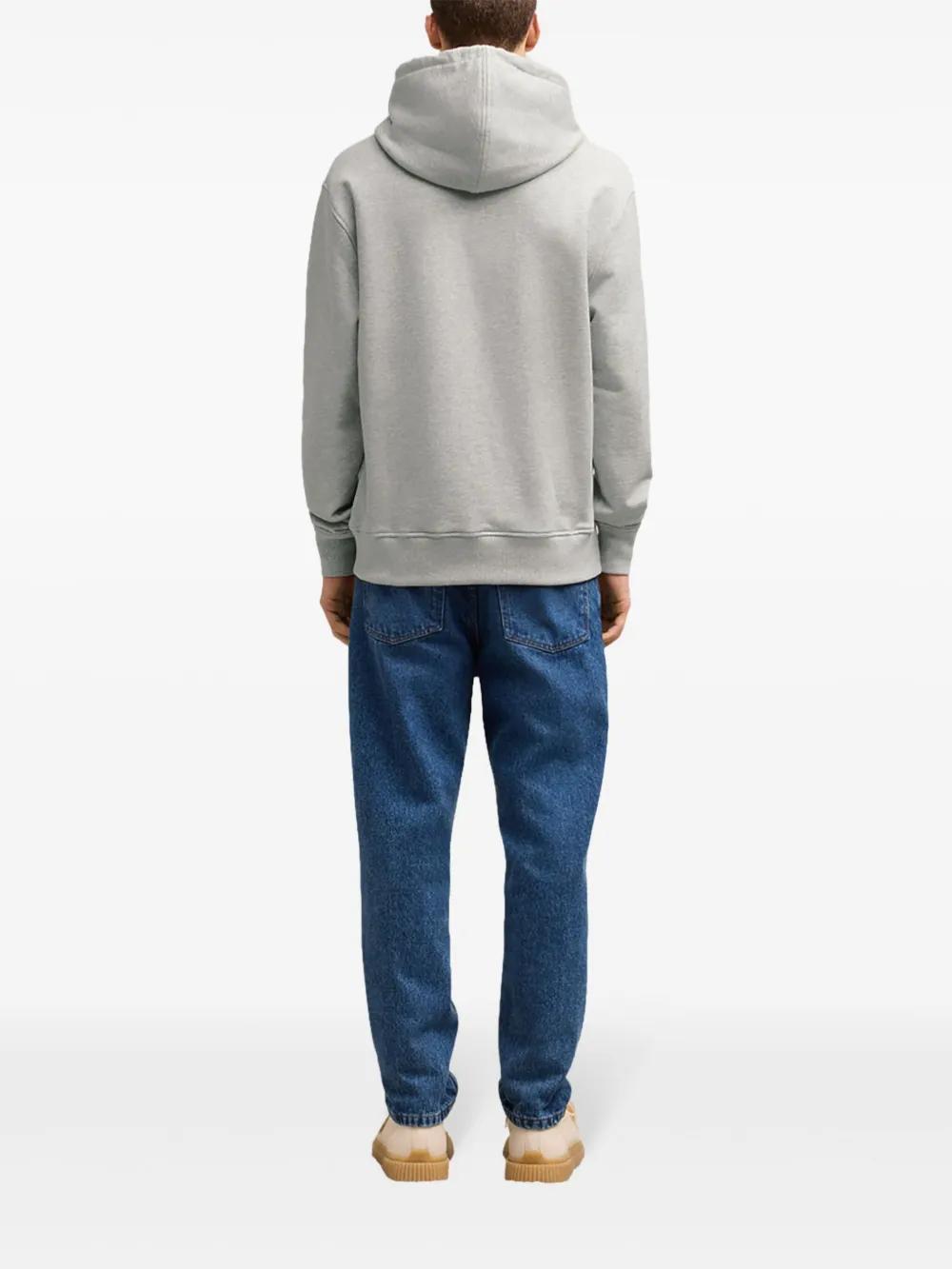 logo-print cotton hoodie Product Image