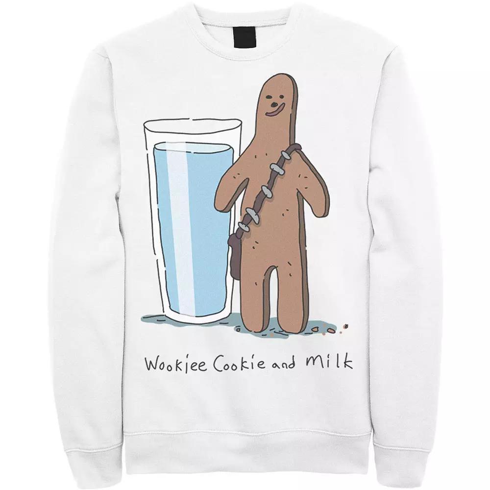 Men's Star Wars Chewbacca Wookiee Cookie And Milk Sweatshirt, Size: XL, White Product Image