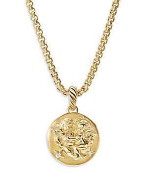 David Yurman 18K Yellow Gold Diamond Aquarius Amulet Pendant Product Image