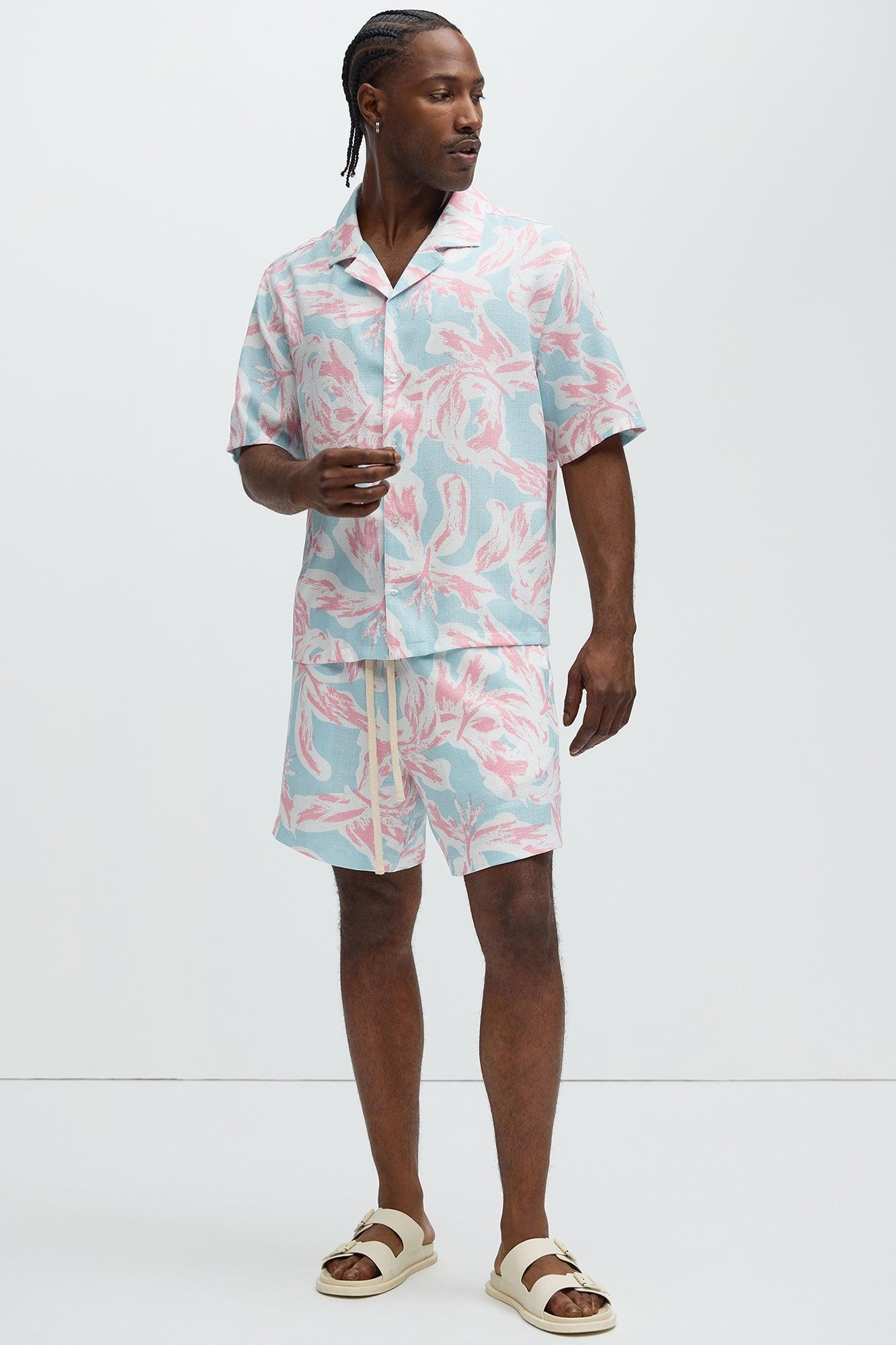 Pastel Floral Shirt - Pink/combo Product Image