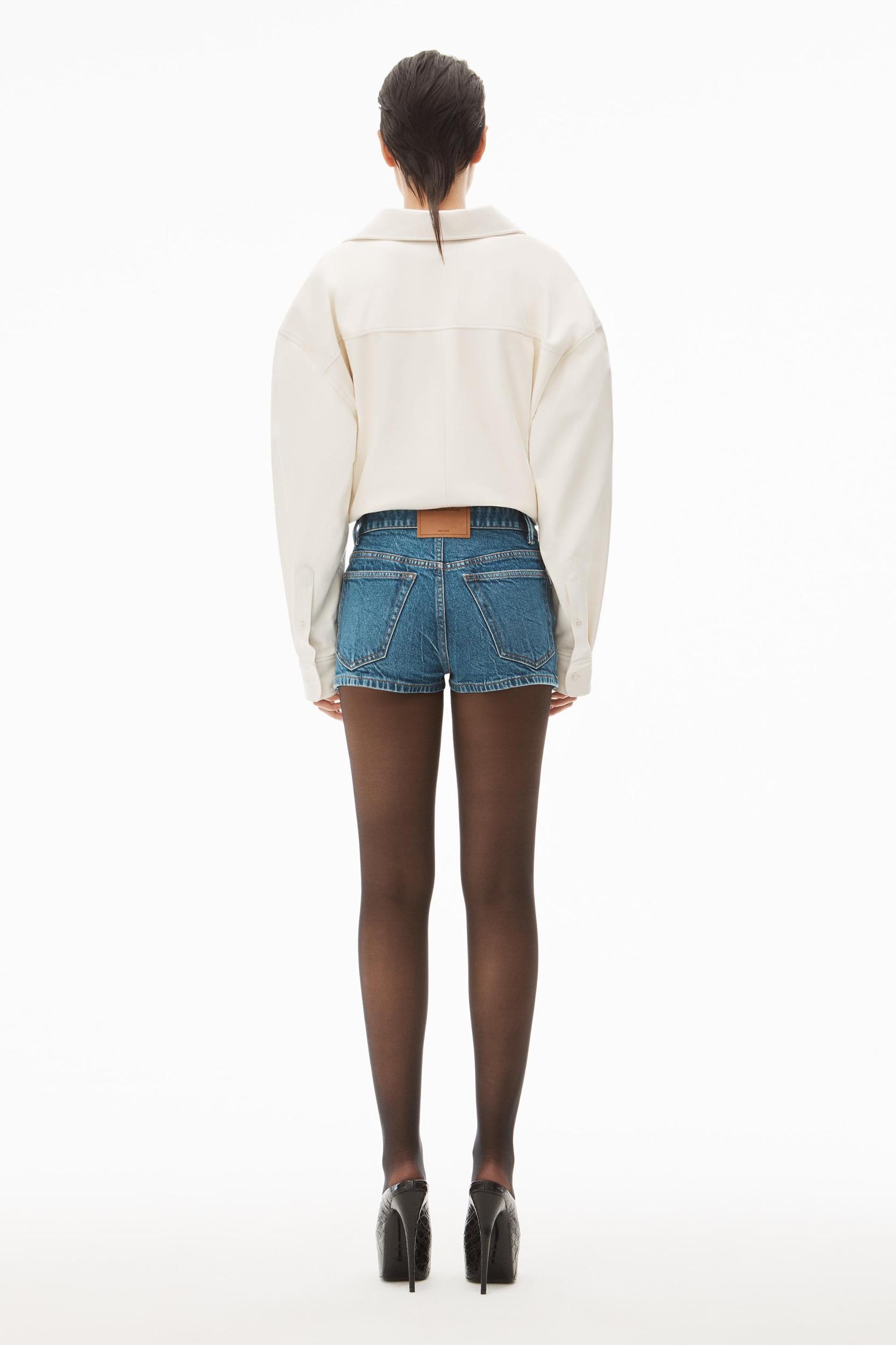 Comfort Stretch Denim Midi Skort Product Image