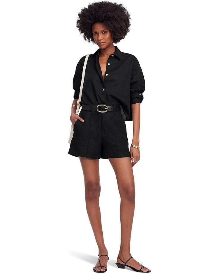 Women's Madewell Linen Trouser Shorts Product Image