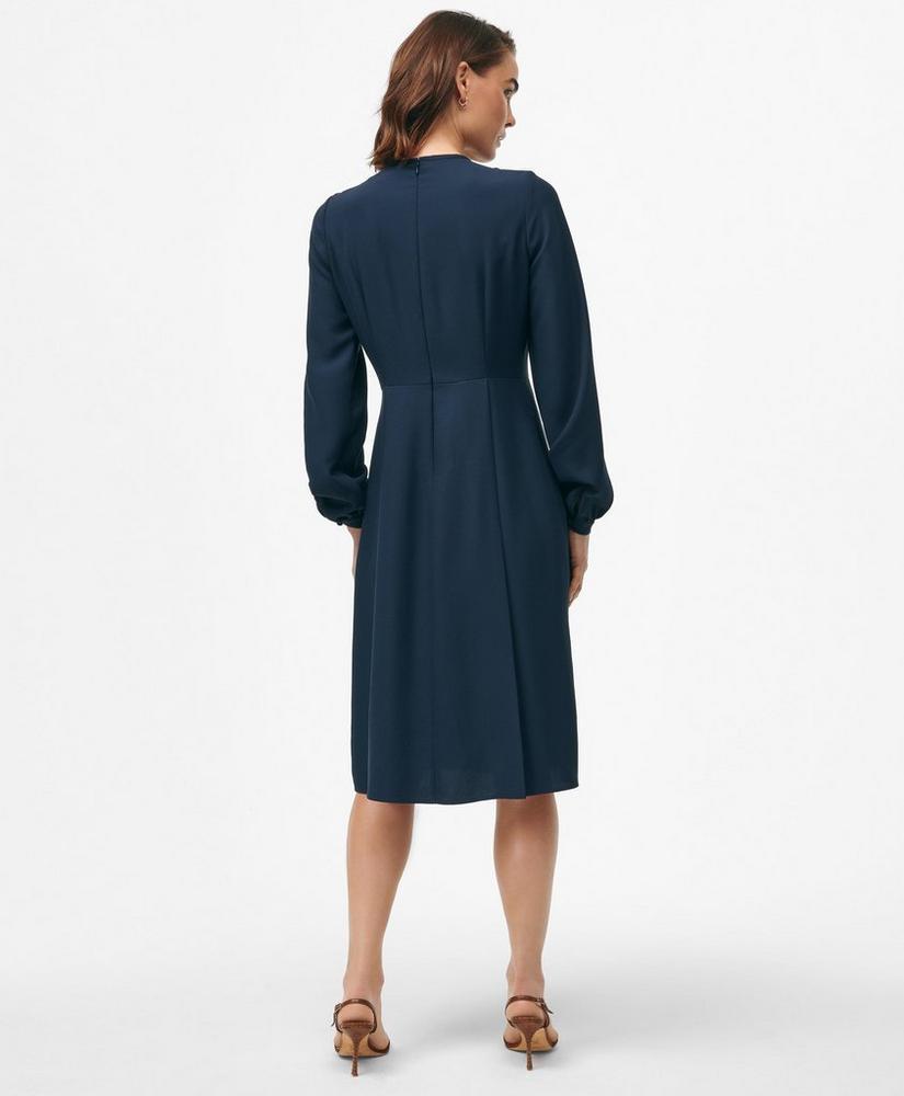 Pleated Bodice Dress in Crepe Product Image