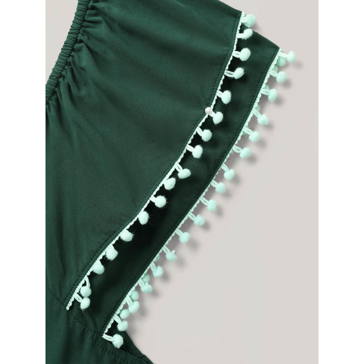 Plus Size Ruffled Sweetheart Neck Tiered Midi Dress DarkGreen Women Heart neckline Sleeveless Curvy BloomChic 28/5X Product Image
